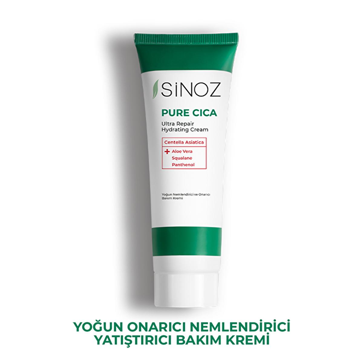 Sinoz Pure Cica Cream: Intensive Hydration & Repair - Soothing Centella Asiatica, Squalane & Aloe Vera - Sensitive Skin Moisturizer, Post-Procedure Care