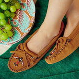 Mocasin Minnetonka Thunderbird Animikii Softsole de Ante - Para Mujer