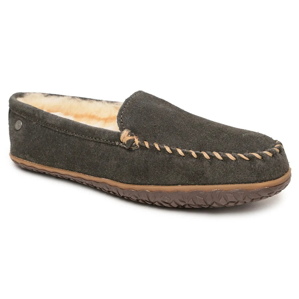 Pantuflas Minnetonka Tobie de piel de oveja para hombre