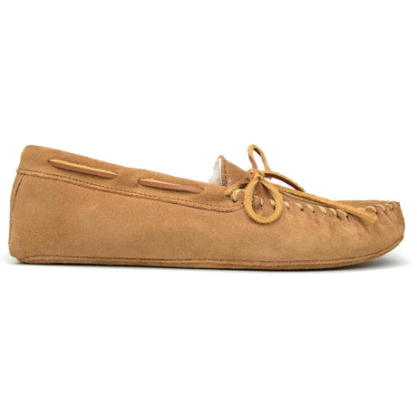 Minnetonka Mocasín de borrego con suela blanda - Pantuflas para hombre