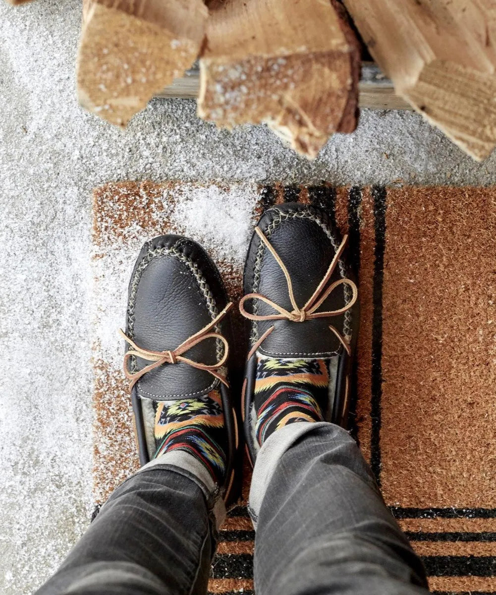 Pantuflas Minnetonka Moose de piel de oveja - Pantuflas para hombre