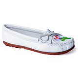 Minnetonka Ziigwan Waabigwan Moc Cuero - Mocasín para mujer