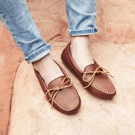 Minnetonka Double Deerskin Softsole - Mocasín para hombre