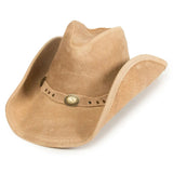 Minnetonka Silverton Dude - Sombrero de vaquero de cuero
