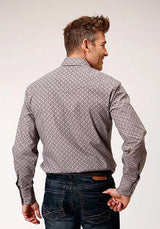 Camisa vaquera de hombre Roper 1888 Retro Print (Wine)