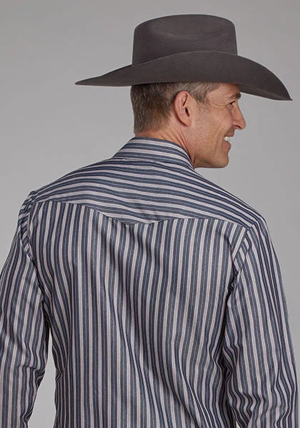 Roper 2113 Stripe (Negro) - Camisa Western de Hombre