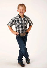 Camisa Western Roper Ghostly Gallop (Blanca) para Niño