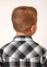 Camisa Western Roper Ghostly Gallop (Blanca) para Niño