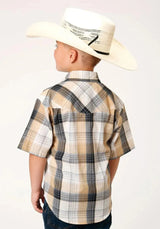 Roper Buckaroo (Negra) - Camisa Western para Niño
