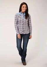 Roper 1634 Fancy Applique (Blue) - Women's Western Shirt