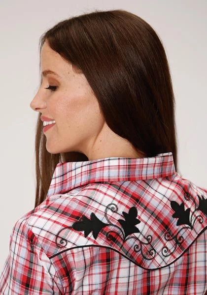 Camisa Western Roper 01023 con Aplique Fantasía (Rojo) - para Mujer