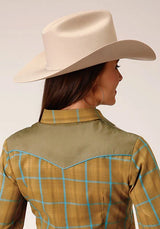 Camisa vaquera Roper 1714 Fancy Applique (Butterscotch) - para mujer