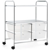Mobile 4 Drawers Shelves Rolling Storage Cart Rack