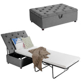 Cama Otomana Plegable con Colchón para Invitados y Siestas de Oficina