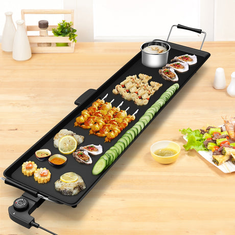 Plancha eléctrica de 35 pulgadas con temperatura ajustable