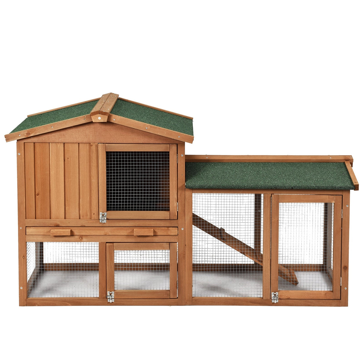 Conejera de madera impermeable de 58 pulgadas - Marrón