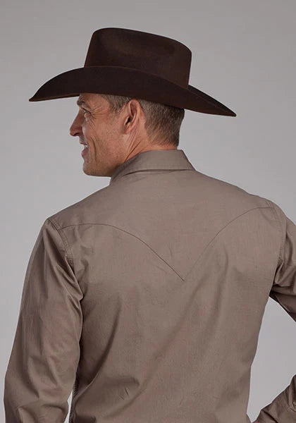 Roper 2221 Liso (Marrón) - Camisa Vaquera de Hombre