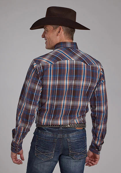 Roper 2176 Arrow Dobby (Marrón) - Camisa Western para Hombre
