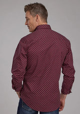 Camisa vaquera para hombre - Roper 2174 estampado de flechas (rojo)