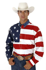 Roper Estrellas y Rayas de Retales (Multicolor) - Camisa Vaquera de Hombre