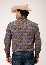 Roper Denim Azul Vintage Paisley (Azul) - Camisa Vaquera de Hombre