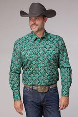 Roper 2018 Paisley (Jade) - Men's Western Shirt