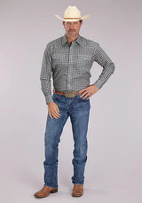 Camisa Western Roper 2501 Medallion Foulard (Gris) - Hombre