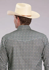 Camisa Western Roper 2501 Medallion Foulard (Gris) - Hombre