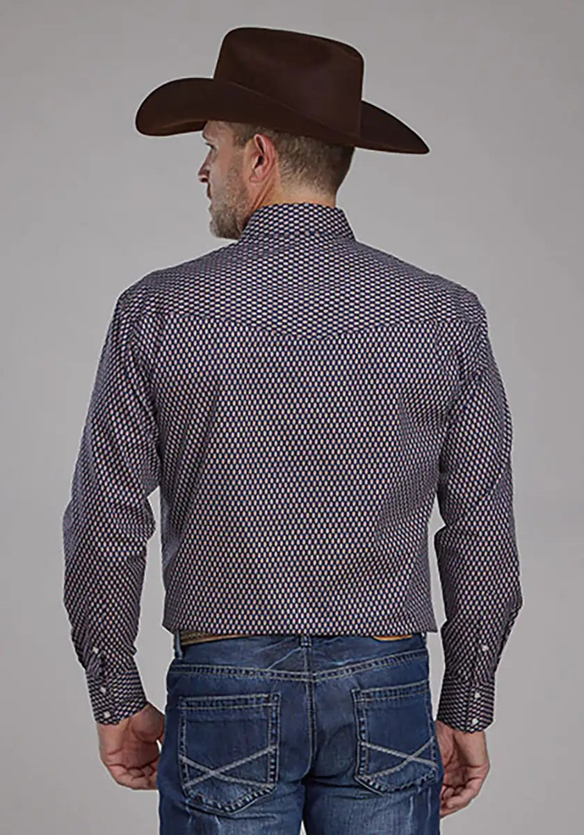 Camisa vaquera para hombre Roper Fall River Diamond Eye (azul)