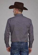 Camisa vaquera para hombre Roper Fall River Diamond Eye (azul)
