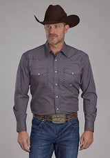 Camisa vaquera para hombre Roper Fall River Diamond Eye (azul)