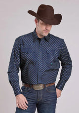 Camisa vaquera Roper 2584 Pinwheel Foulard (azul) - para hombre