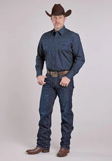 Camisa vaquera Roper 2584 Pinwheel Foulard (azul) - para hombre