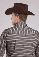 Roper 2594 Stretch Foulard (Grey) - Men's Western Shirt