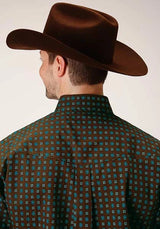Roper 1376 Agave Foulard (Brown) - Men's Western Shirt