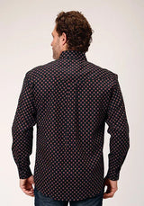 Roper 1846 Cottage Foulard (Black) - Men's Western Shirt