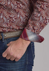 Roper 2242 Sangria Paisley (Wine) - Camisa vaquera de hombre