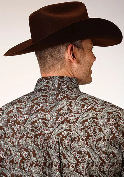 Roper 1218 Pine Paisley (Marrón) - Camisa Vaquera de Hombre