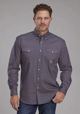 Roper 2157 Diamond Eye Geo (Azul) - Camisa Vaquera de Hombre