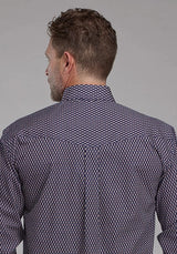 Roper 2157 Diamond Eye Geo (Azul) - Camisa Vaquera de Hombre