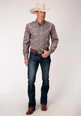 Roper 00996 Country Paisley (Blue) - Men's Western Shirt