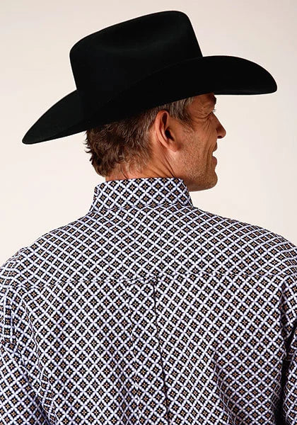 Camisa Vaquera Roper 1666 Foulard Azulejos (Negro) - Para Hombre