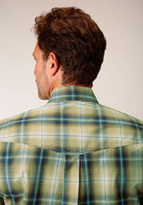 Camisa Western de Hombre Roper 1660 Sand Dune Plaid (Bronceado)
