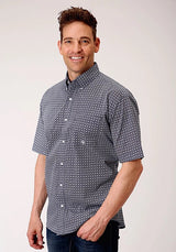 Camisa Roper 1133 Bell Foulard (Azul marino) - Manga Corta para Hombre