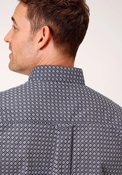 Camisa Roper 1133 Bell Foulard (Azul marino) - Manga Corta para Hombre