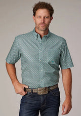 Roper 2019 Spring Foulard (Grey) - Men's Short Sleeve Shirt