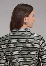 Roper 2182 Santa Fe Aztec (Negra) - Camisa Western para Mujer