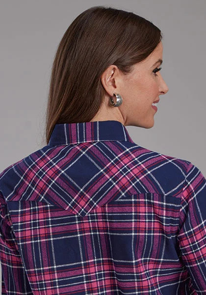 Camisa vaquera de franela sin forro Roper 2206 (Morado) - Mujer