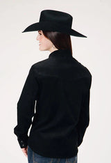 Roper 1947 Embroidery Corduroy (Black) - Women's Western Shirt
