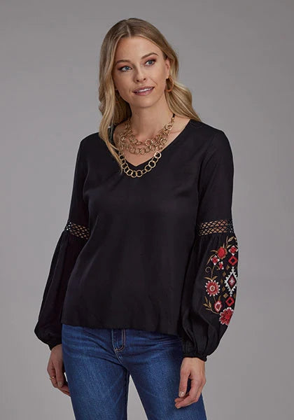 Roper 2190 Rayón Liso (Negro) - Blusa Vaquera para Mujer